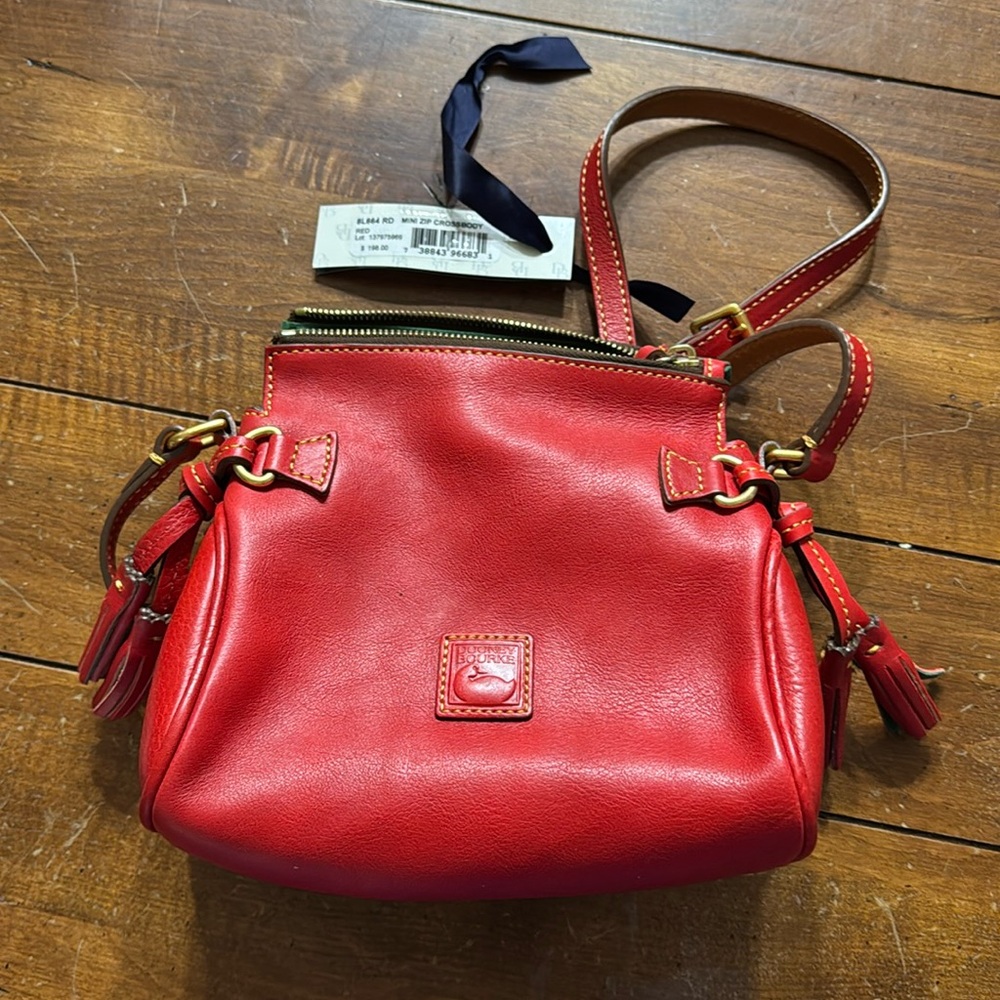 Dooney & Bourke Red Mini Zip Crossbody